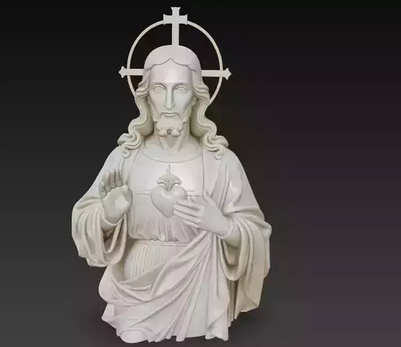 Sacred Heart Jesus - Holy Blessing Statue 3D Model