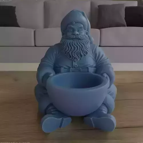 Santa Planter Candy Bowl 3D Print STL File