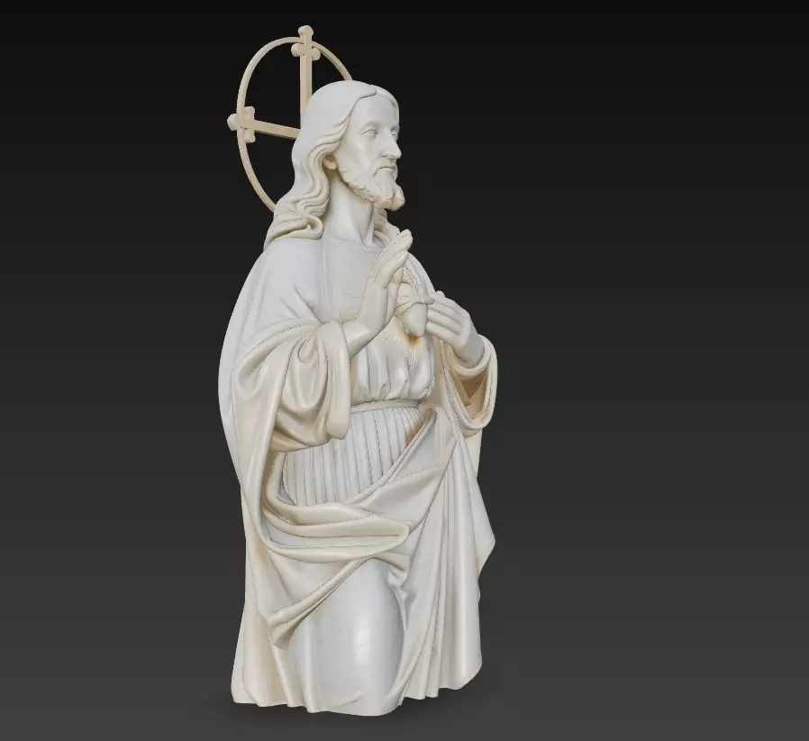 Sacred Heart of Jesus - Devotional Holy Sculpture 3D Model 3D print model_2
