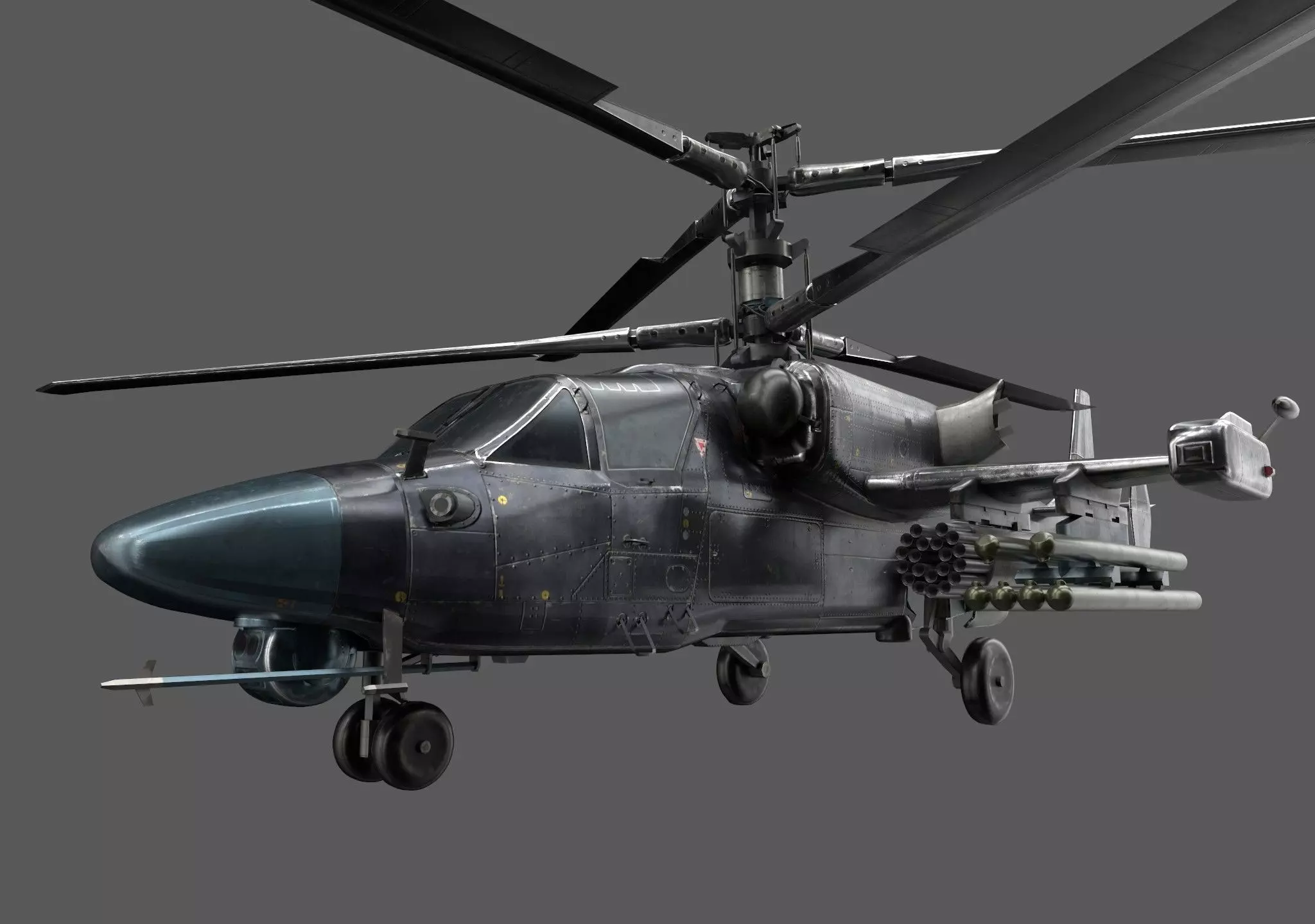K-52 Helicopter Low-poly 3D model_4
