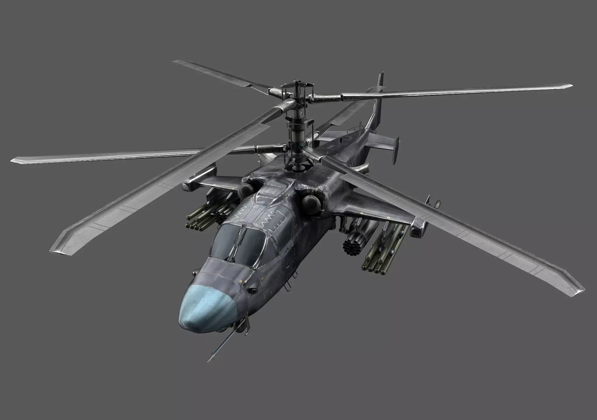 K-52 Helicopter Low-poly 3D model_1