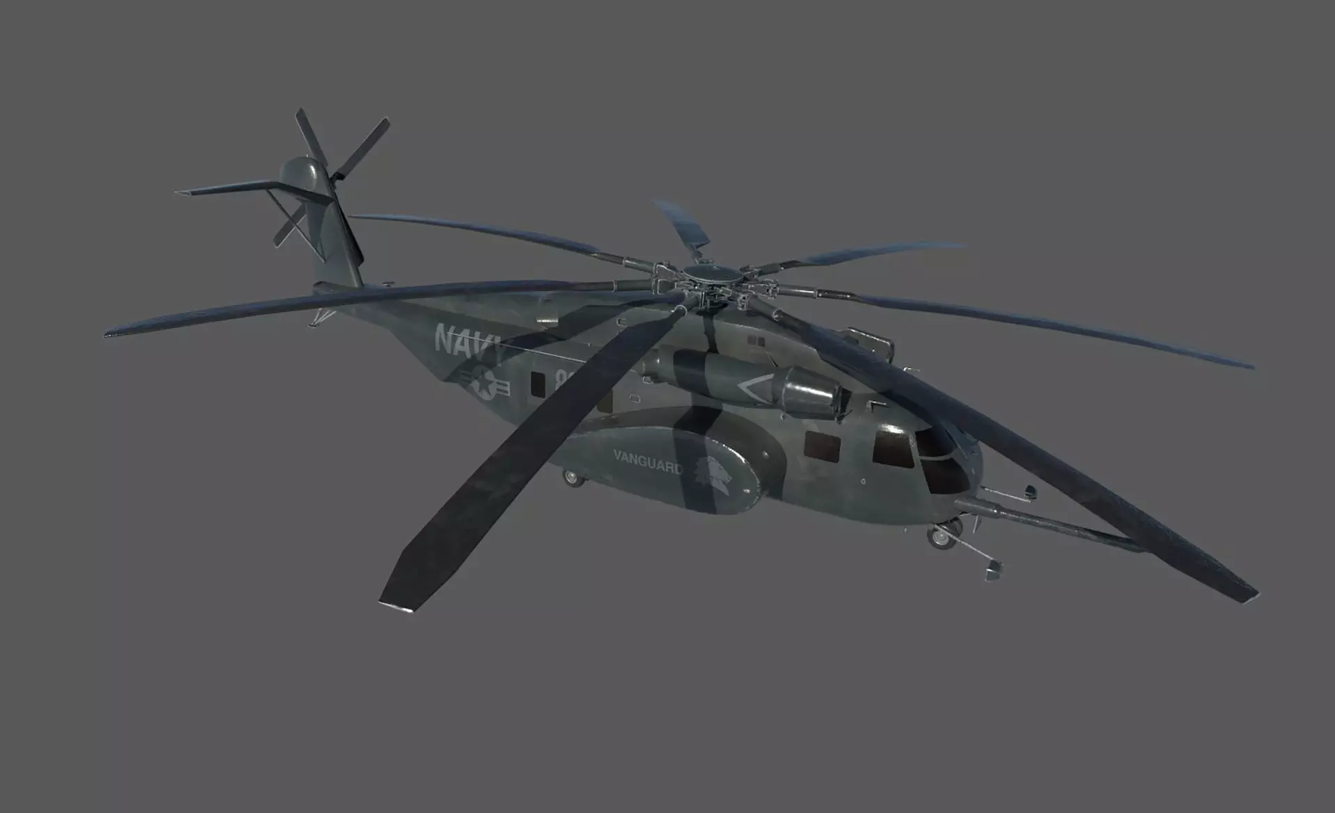 MH- 53E  Sea-Dragon Low-poly 3D model_2