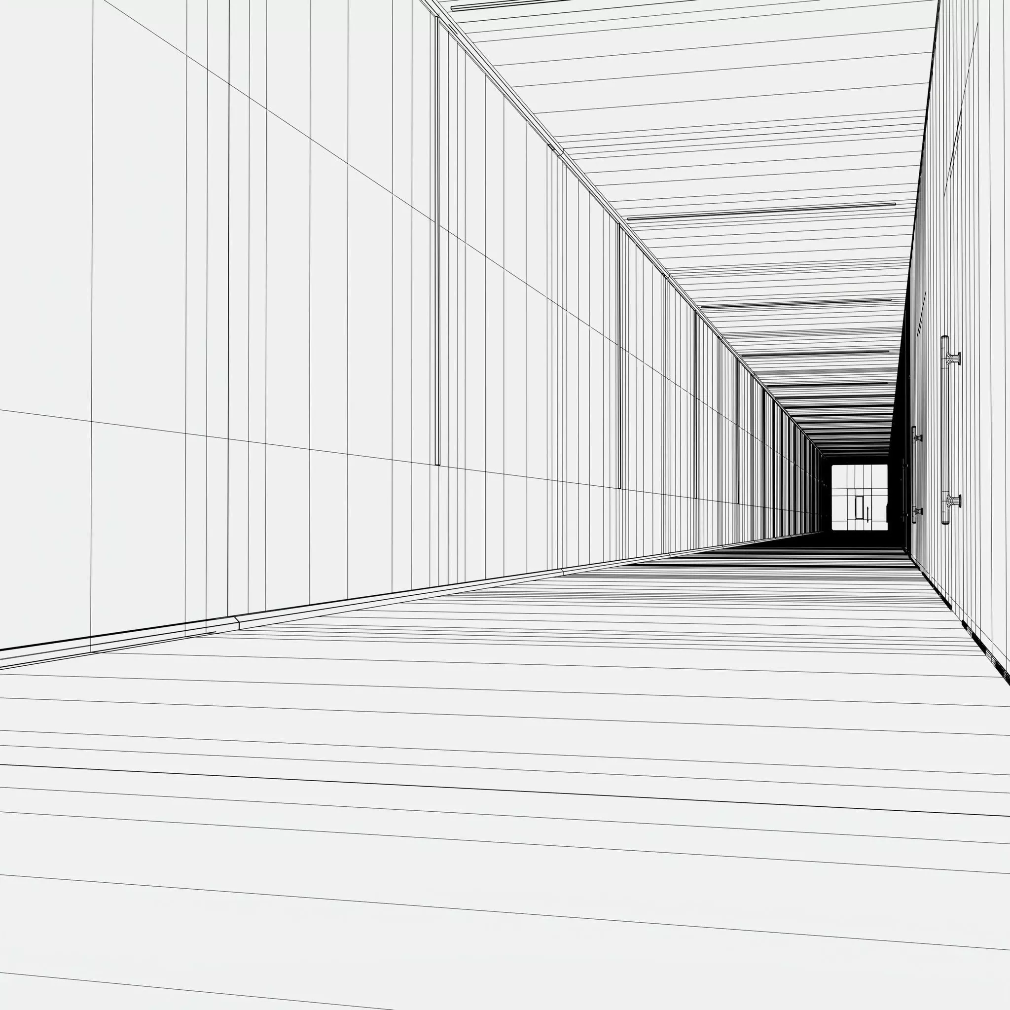 Modern Light Hallway M1 3D model_9