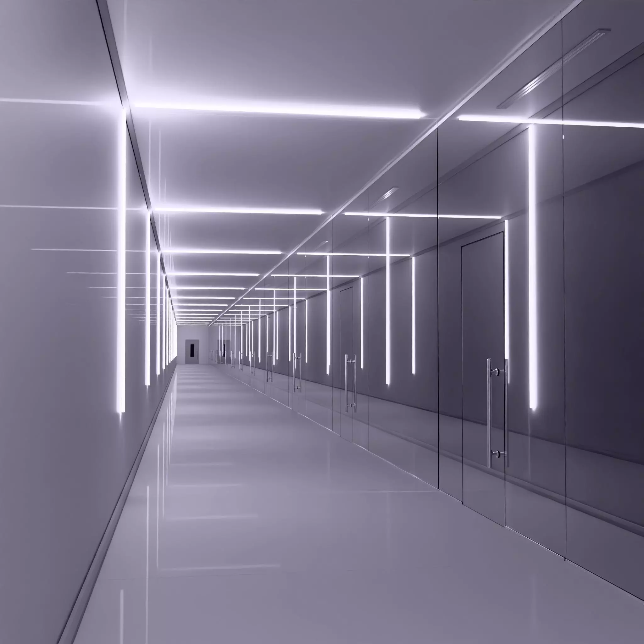 Modern Light Hallway M1 3D model_4