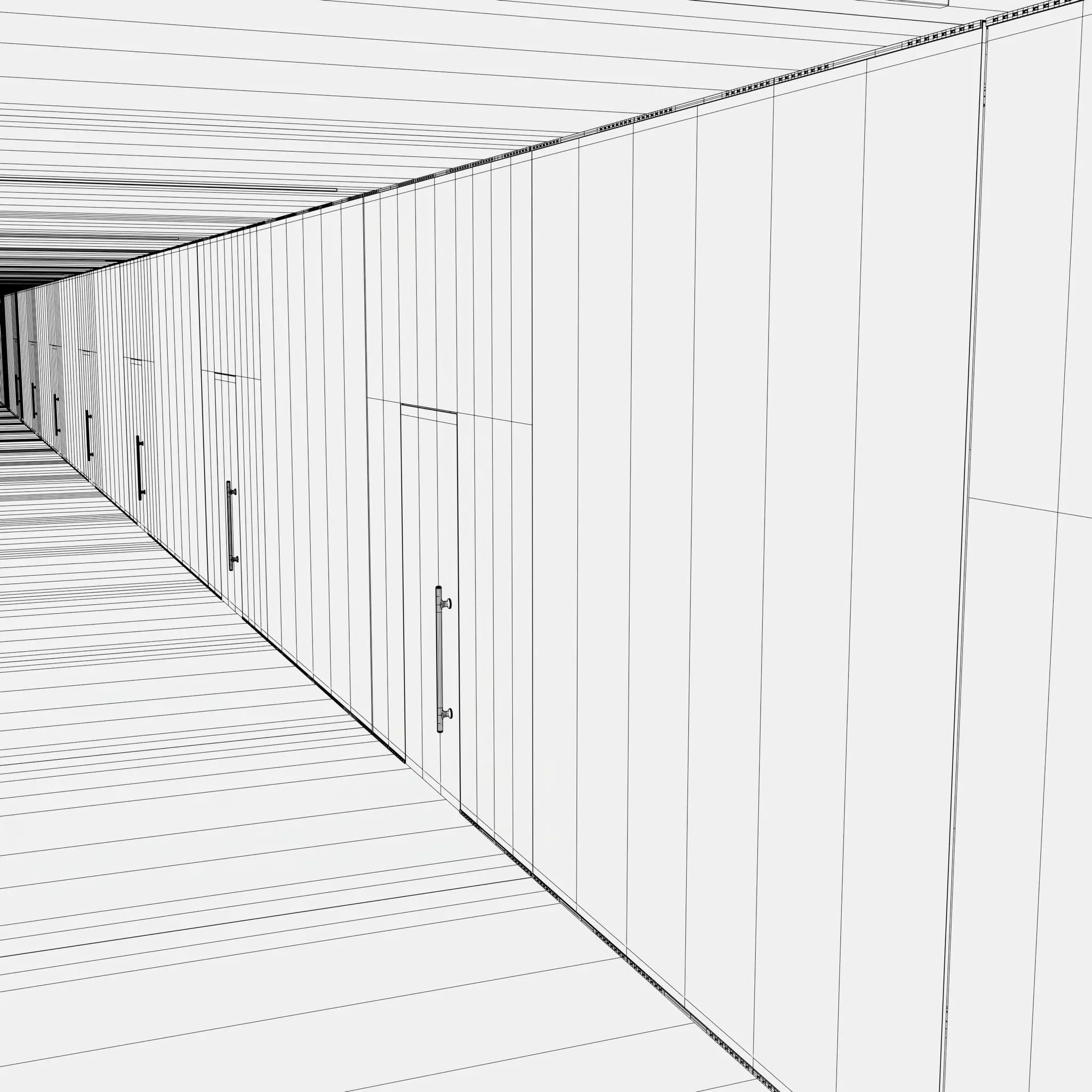 Modern Light Hallway M1 3D model_11