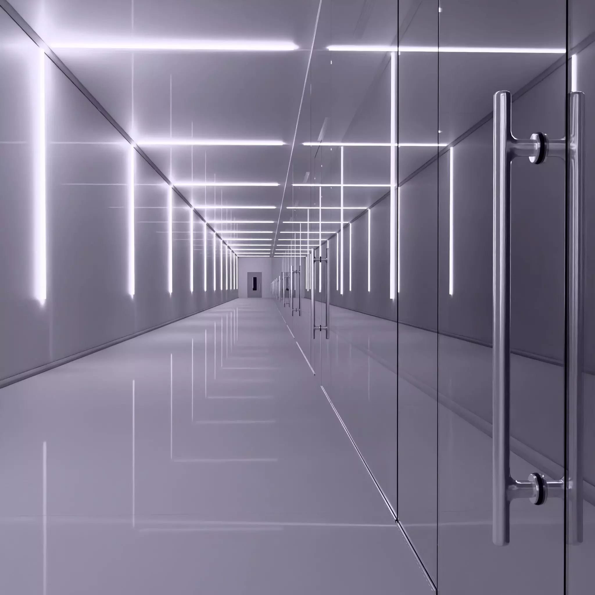 Modern Light Hallway M1 3D model_1