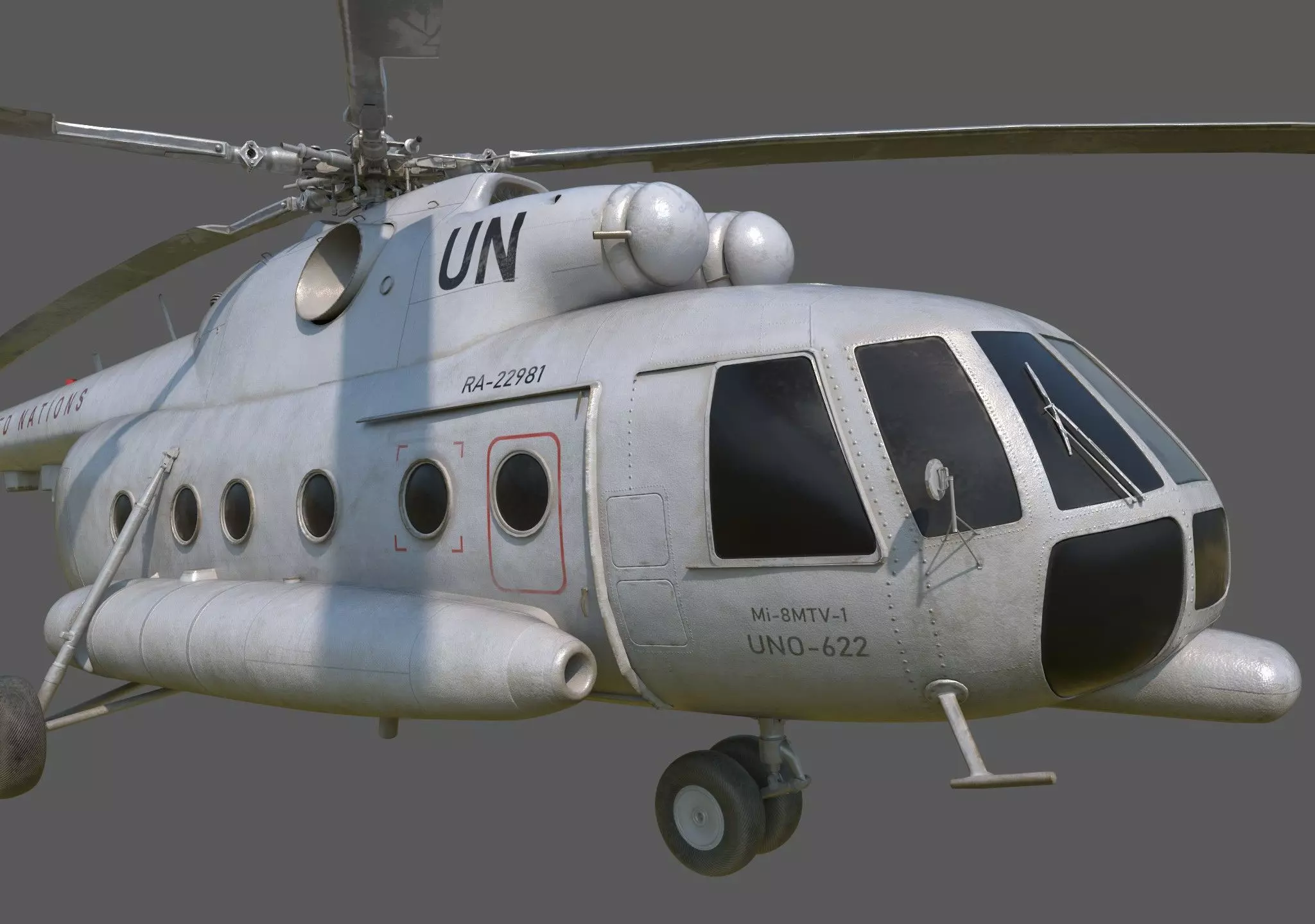 Mi-8 Aircraft Low-poly 3D model_3