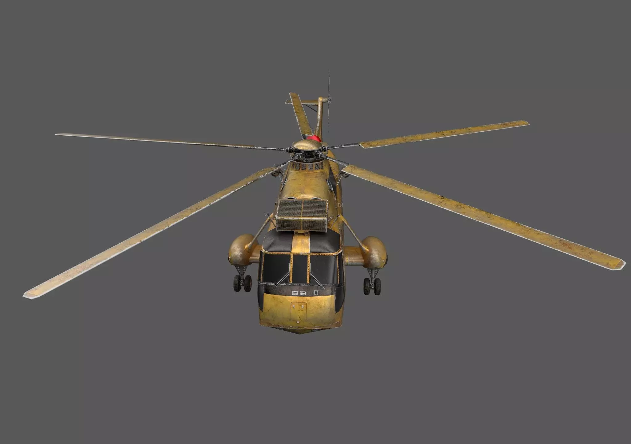 SeaKing Aircraft Low-poly 3D model_3