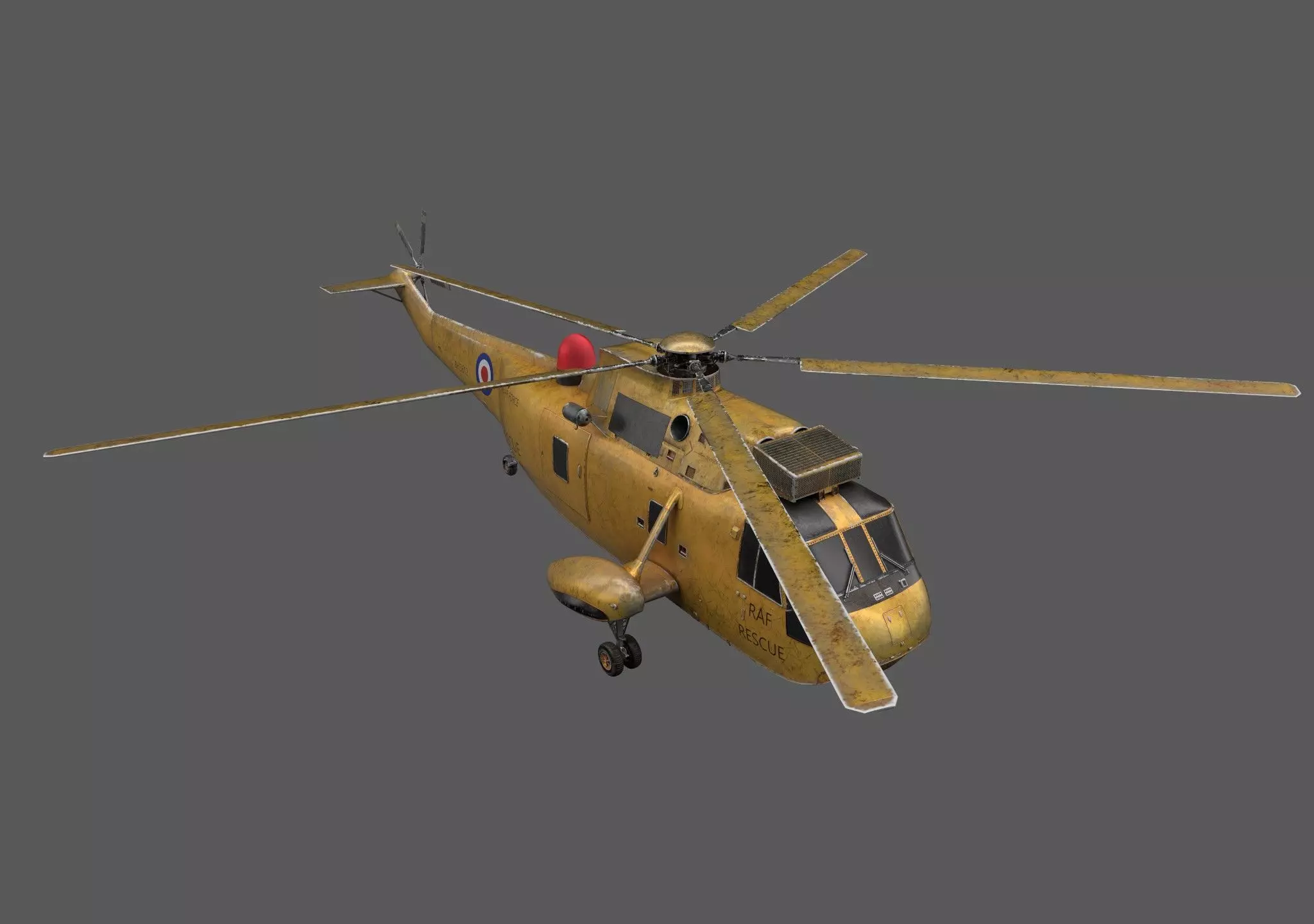 SeaKing Aircraft Low-poly 3D model_4