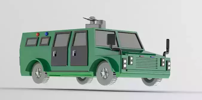 Armored SUV T3 printable 3D Model 3D print model 3D print model