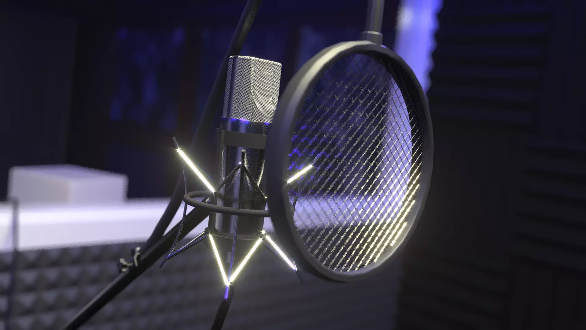 Hip Hop Studio Microphone 3D model_1