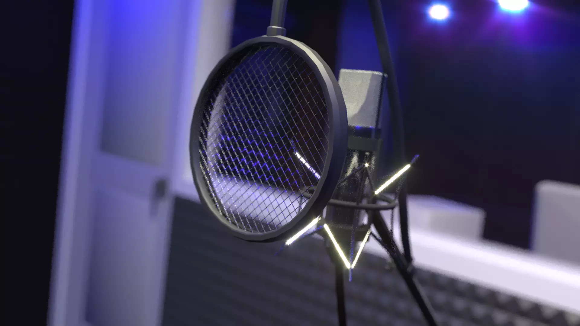 Hip Hop Studio Microphone 3D model_2