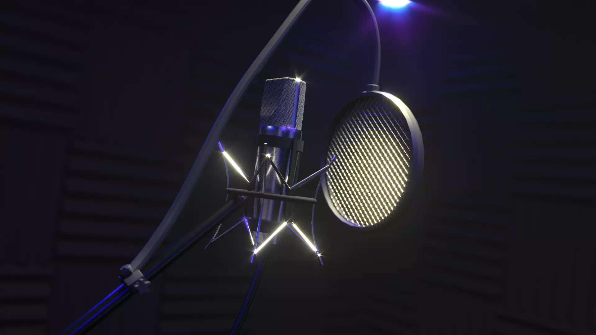 Hip Hop Studio Microphone 3D model_0