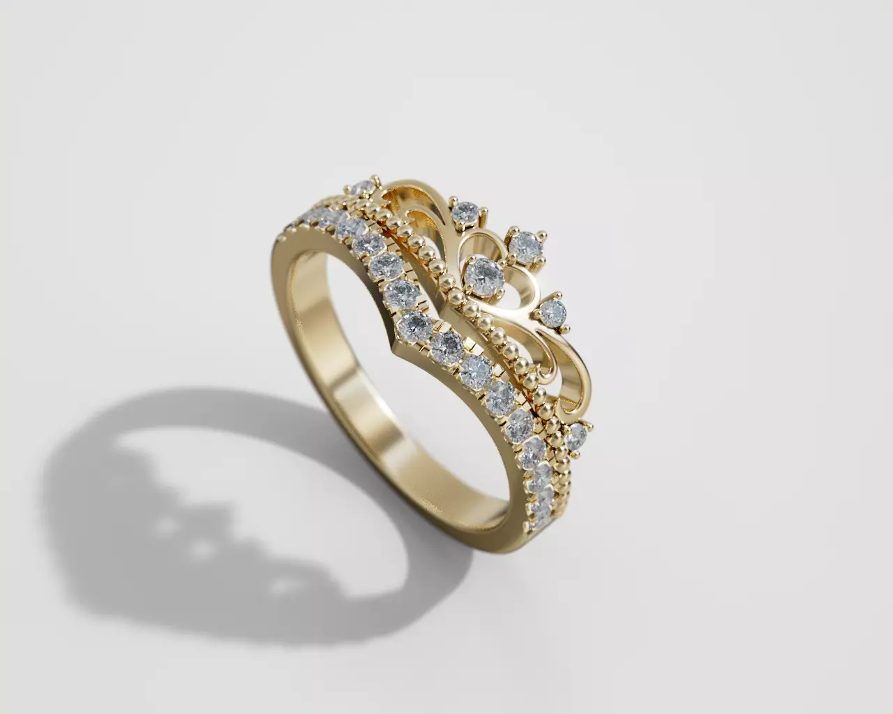 Jewelry Ring Crown 3D print model