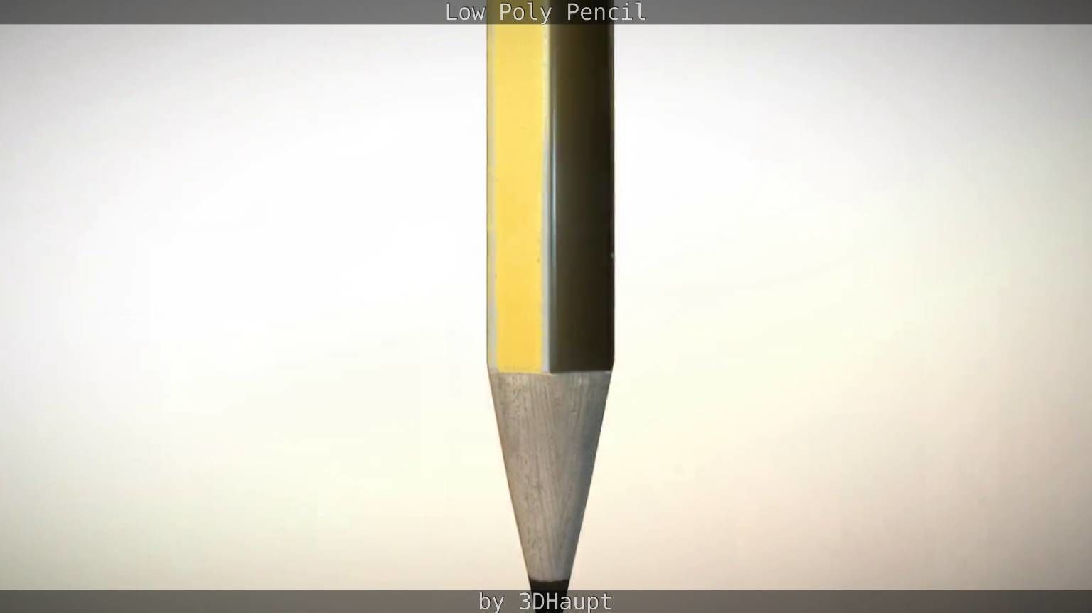 Pencil Lowpoly in sky Low-poly 3D model_25