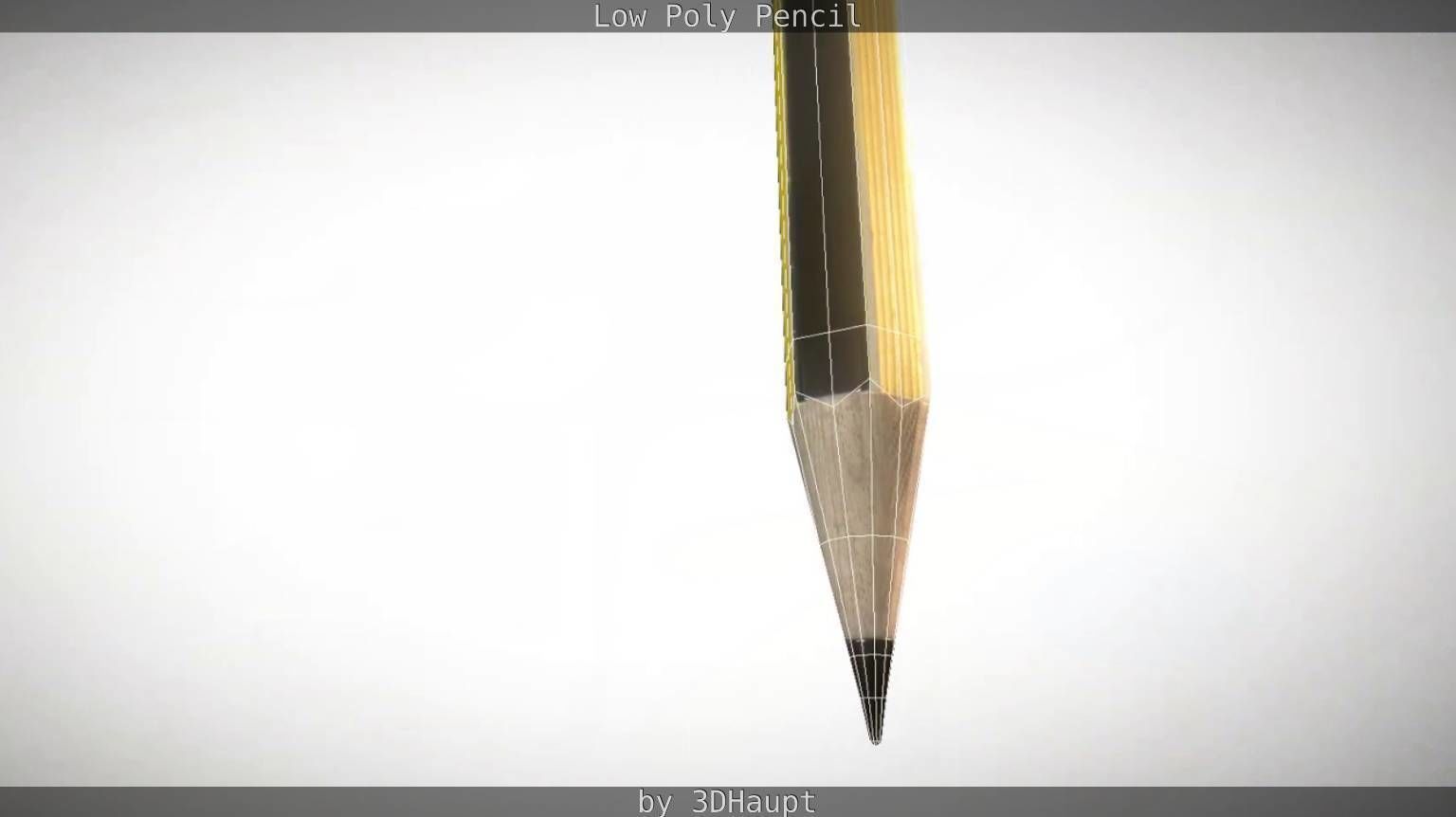 Pencil Lowpoly in sky Low-poly 3D model_63