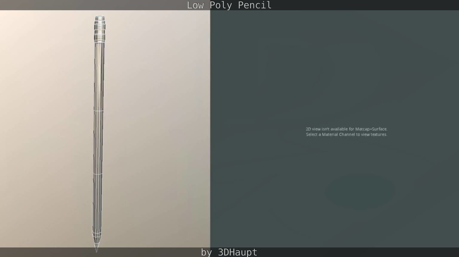 Pencil Lowpoly in sky Low-poly 3D model_94