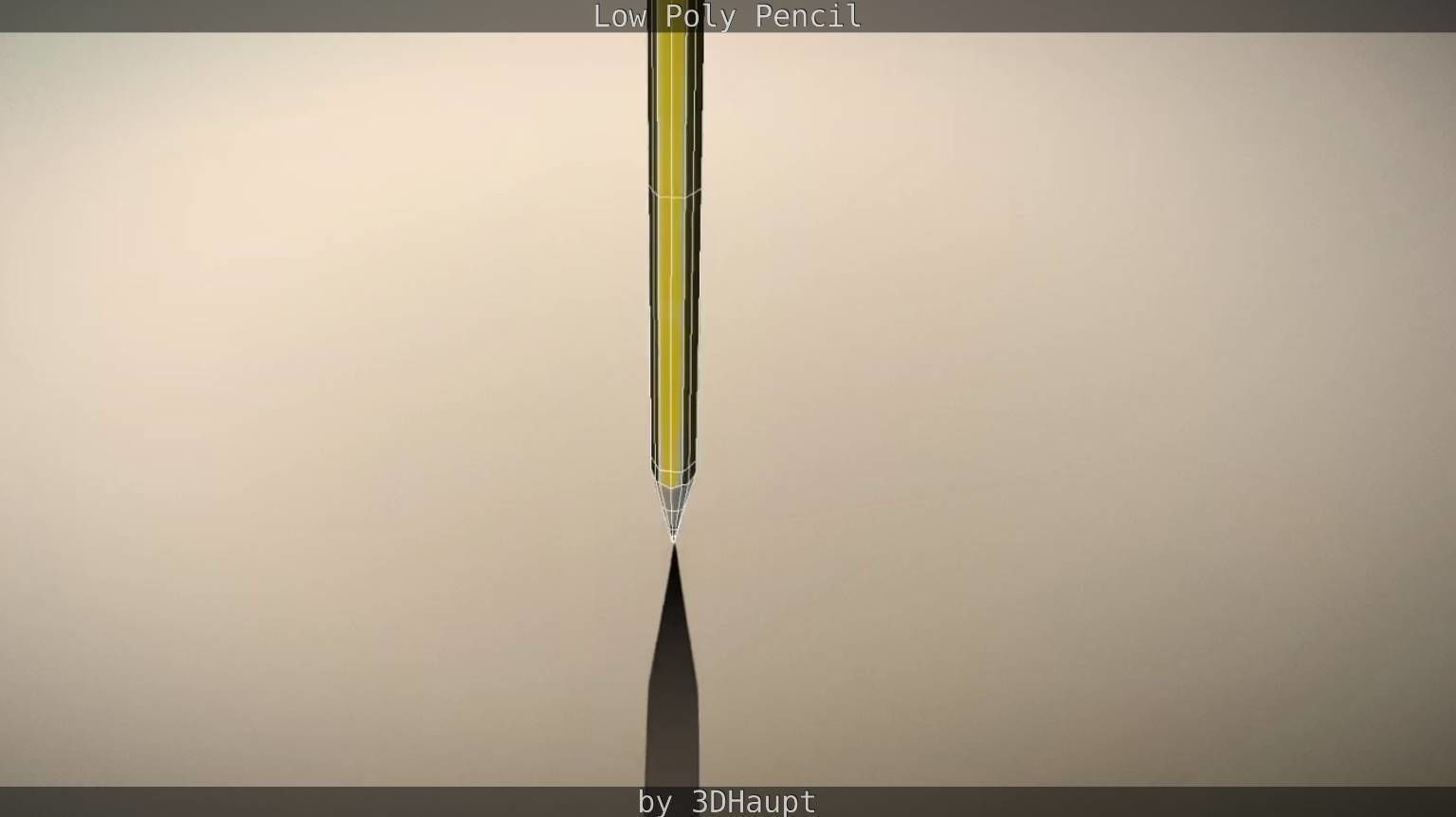 Pencil Lowpoly in sky Low-poly 3D model_72