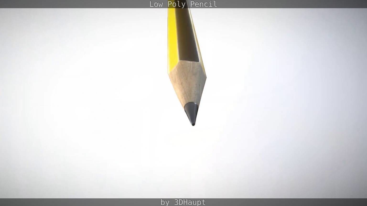Pencil Lowpoly in sky Low-poly 3D model_30