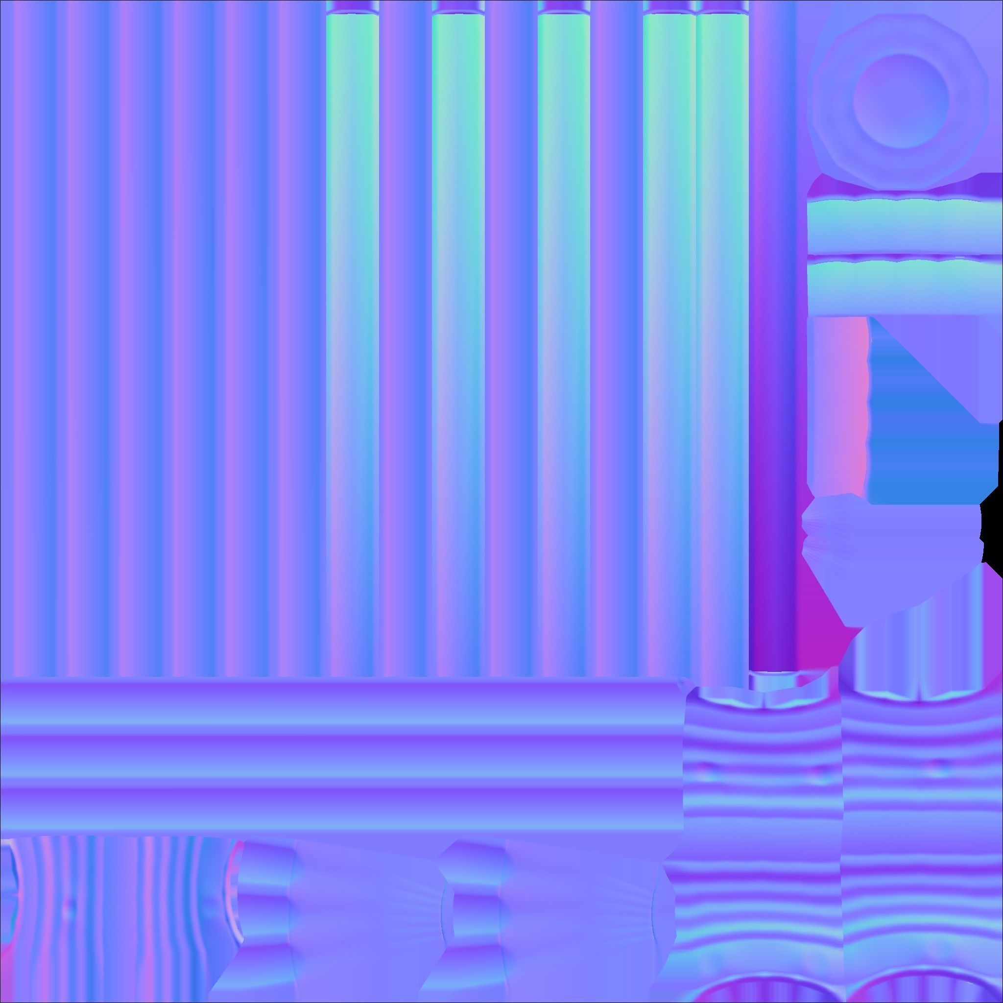 Pencil Lowpoly in sky Low-poly 3D model_8