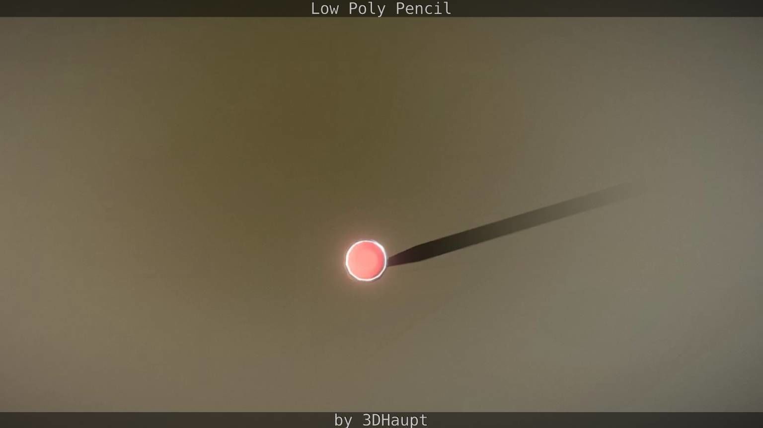 Pencil Lowpoly in sky Low-poly 3D model_36