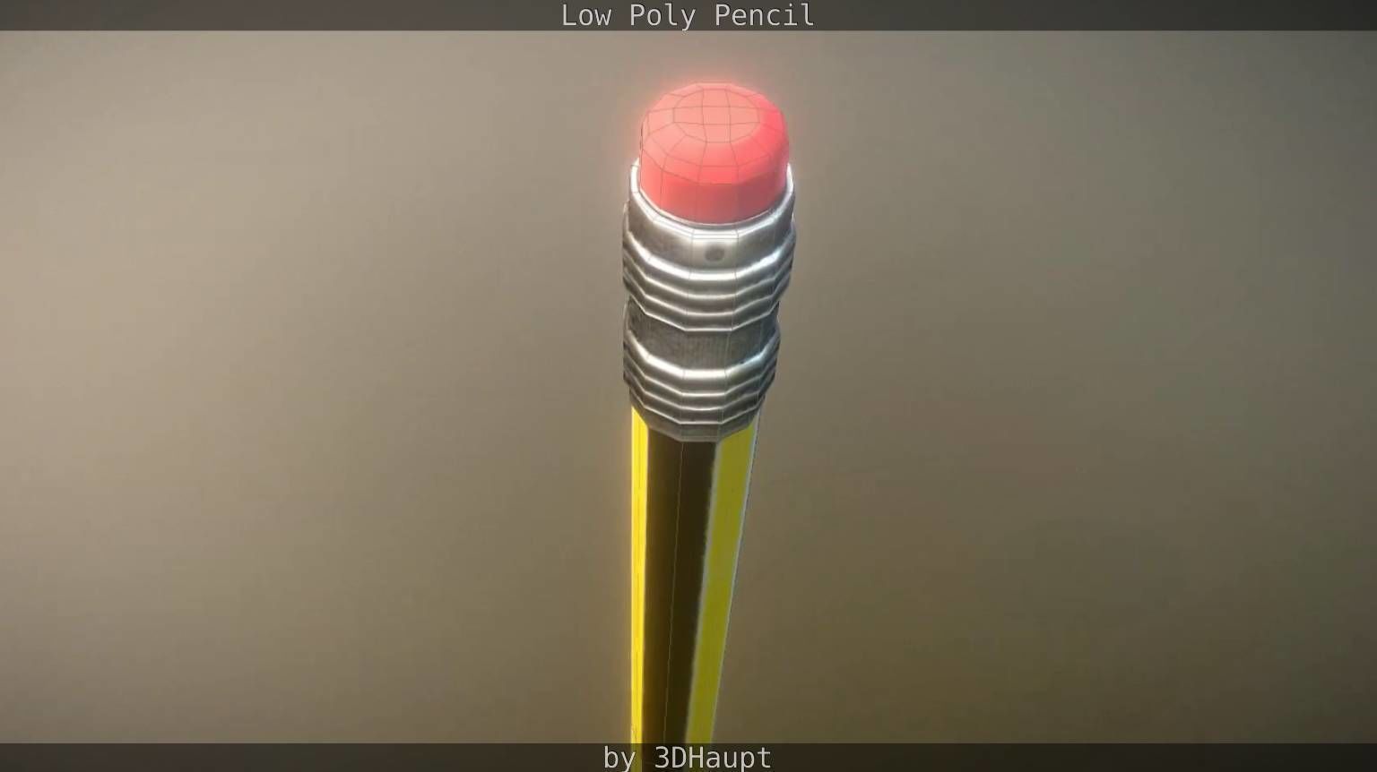 Pencil Lowpoly in sky Low-poly 3D model_49