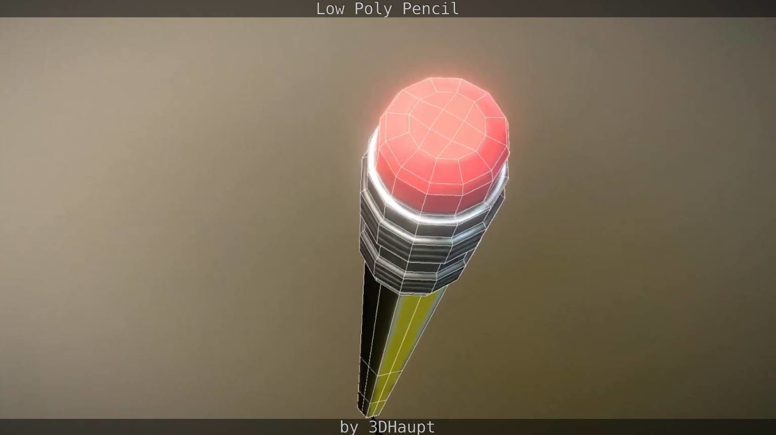 Pencil Lowpoly in sky Low-poly 3D model_56