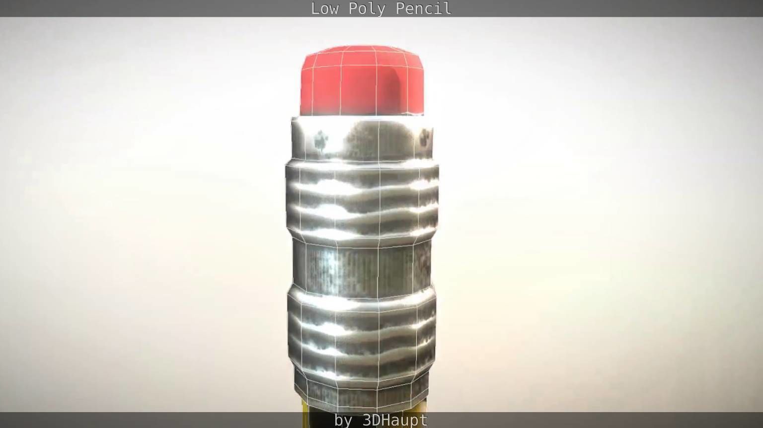 Pencil Lowpoly in sky Low-poly 3D model_57