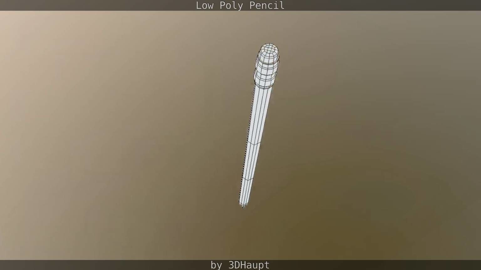 Pencil Lowpoly in sky Low-poly 3D model_99
