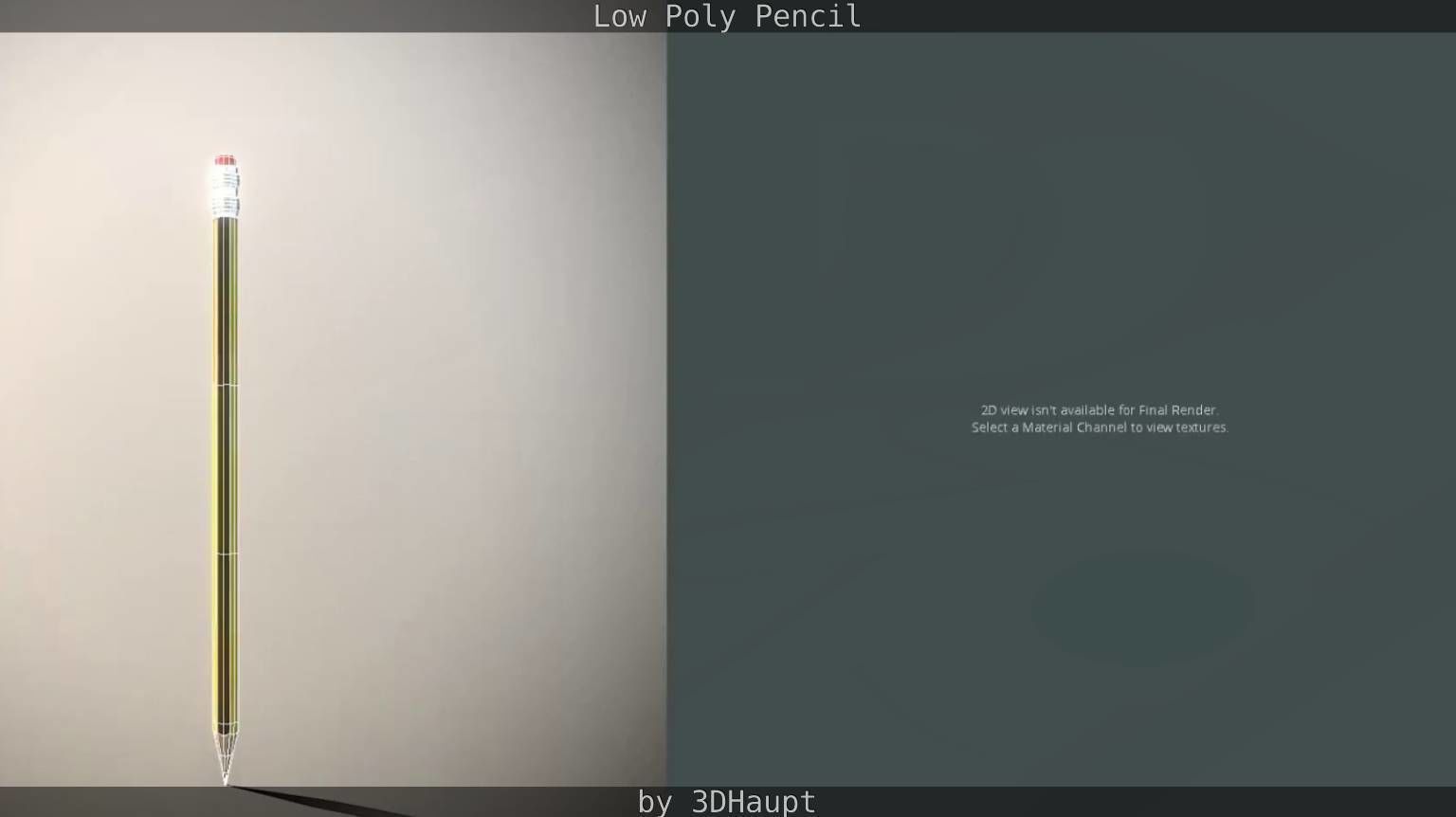 Pencil Lowpoly in sky Low-poly 3D model_76