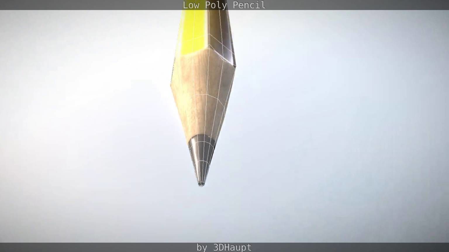 Pencil Lowpoly in sky Low-poly 3D model_67