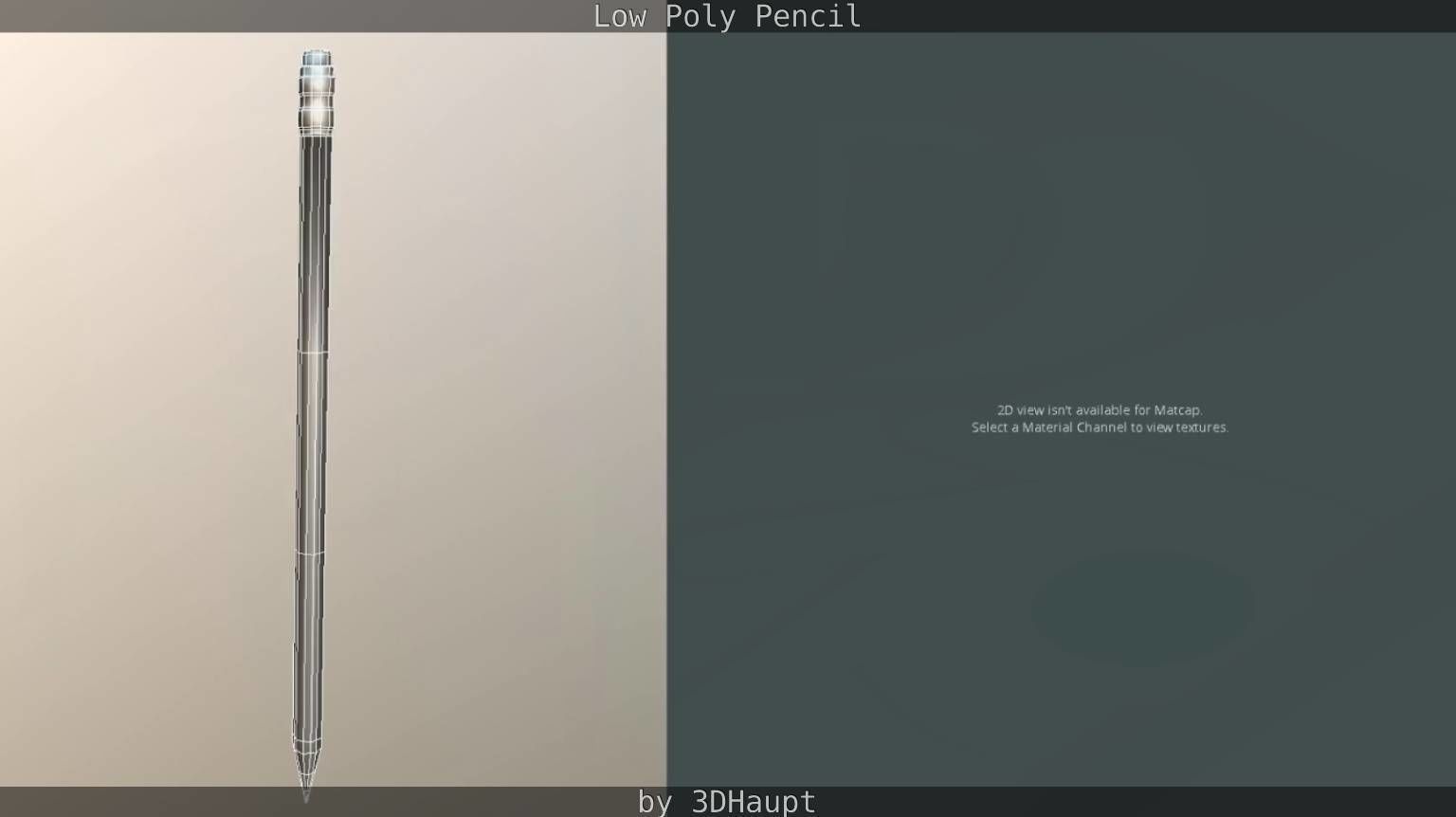 Pencil Lowpoly in sky Low-poly 3D model_93