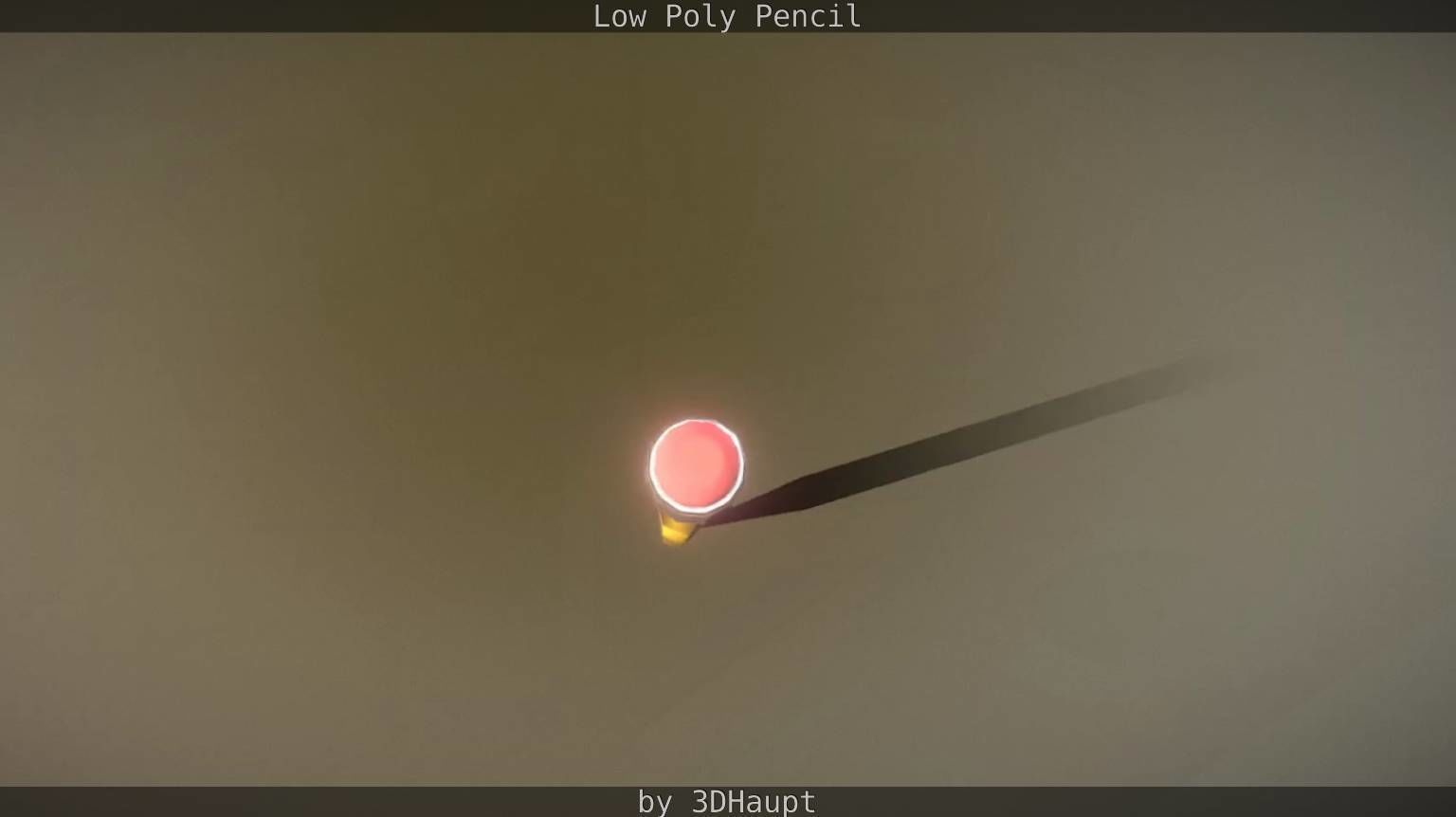 Pencil Lowpoly in sky Low-poly 3D model_37