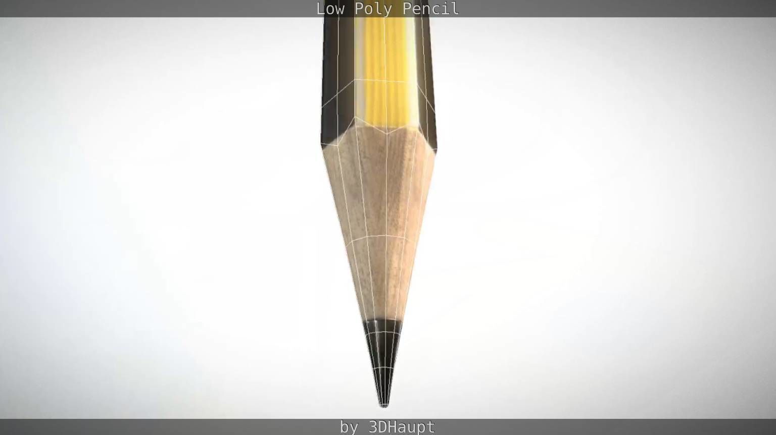 Pencil Lowpoly in sky Low-poly 3D model_65