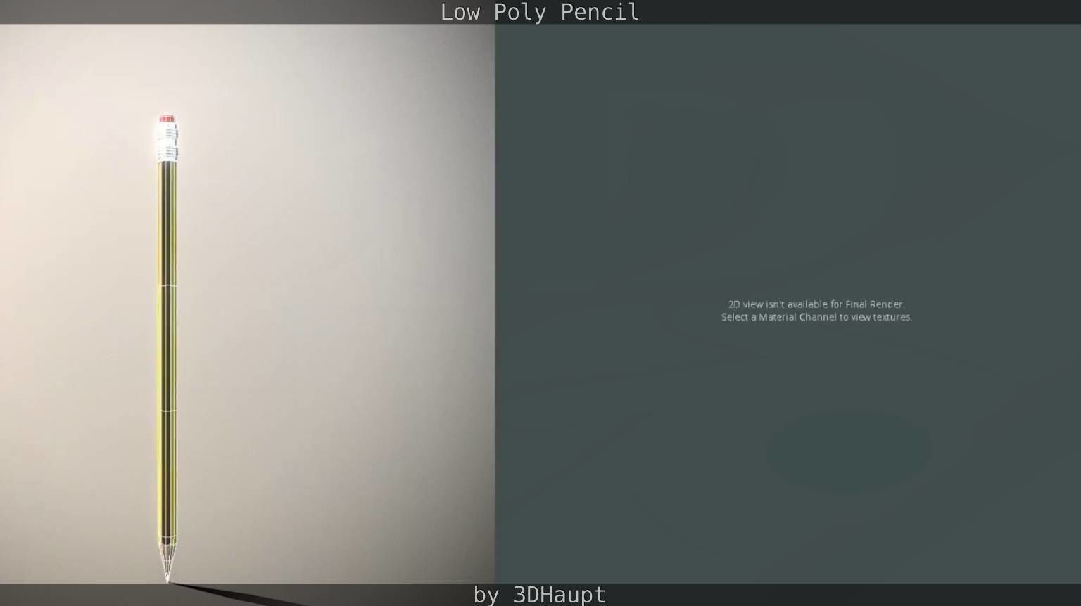 Pencil Lowpoly in sky Low-poly 3D model_78