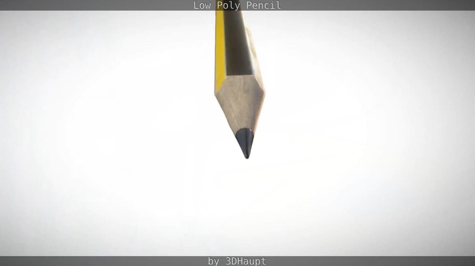 Pencil Lowpoly in sky Low-poly 3D model_29