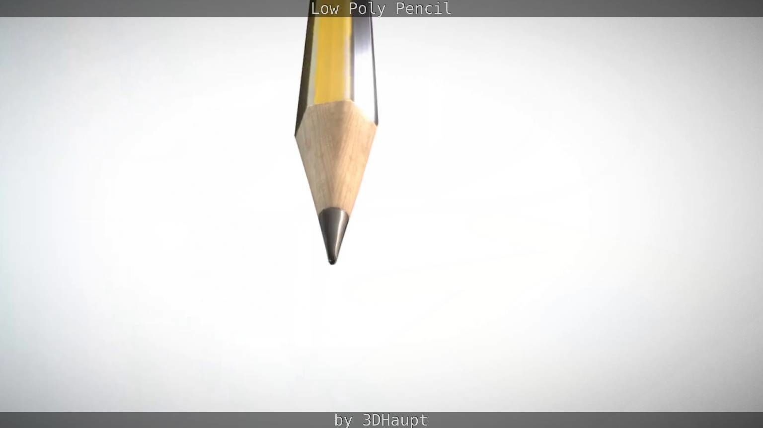Pencil Lowpoly in sky Low-poly 3D model_28