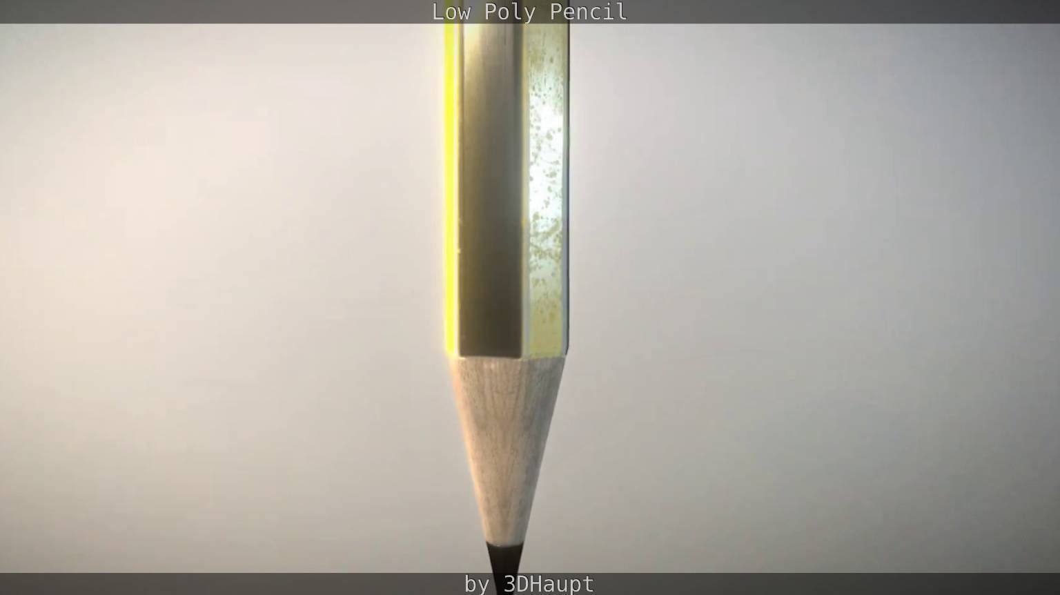 Pencil Lowpoly in sky Low-poly 3D model_24