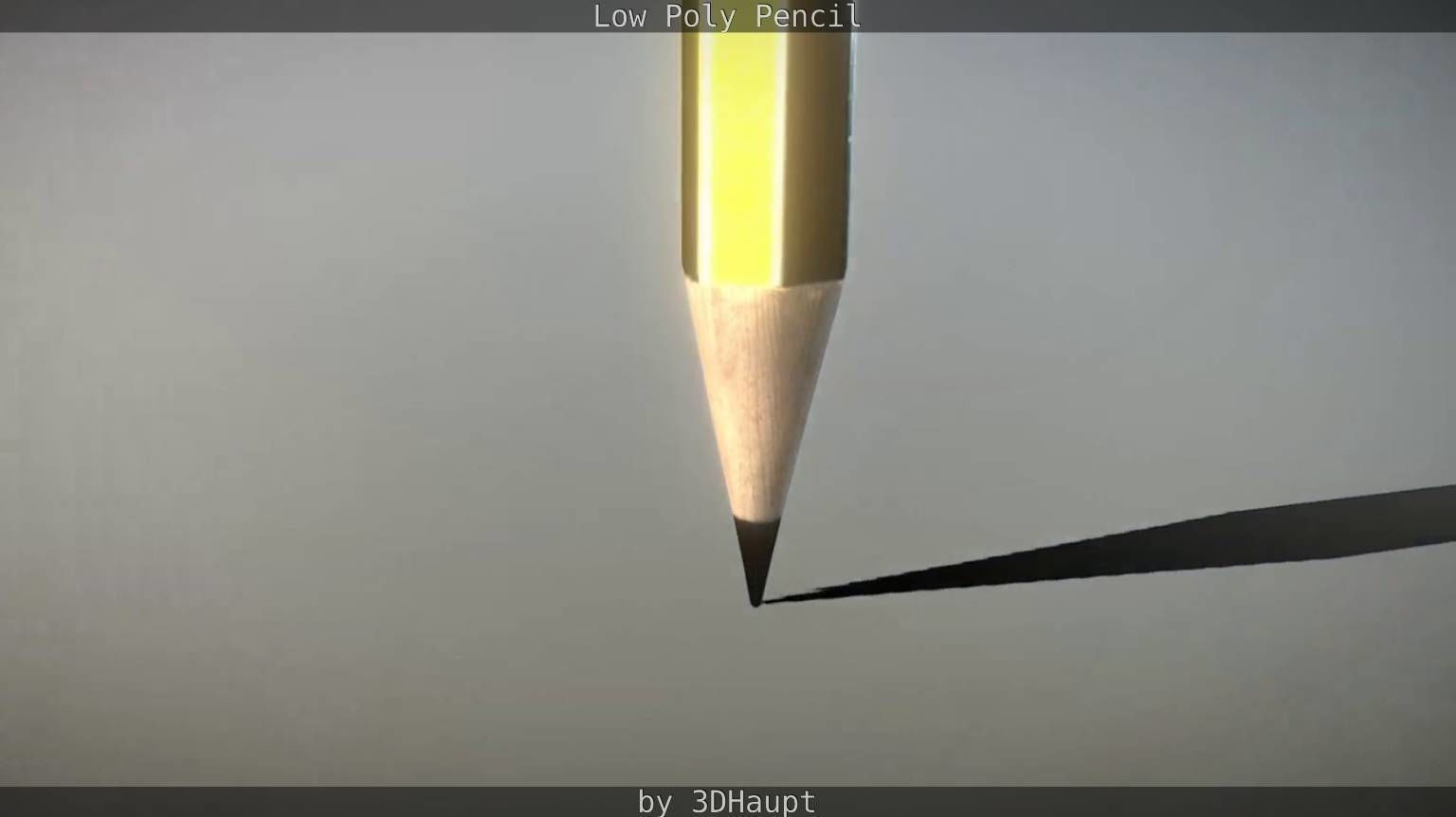 Pencil Lowpoly in sky Low-poly 3D model_32