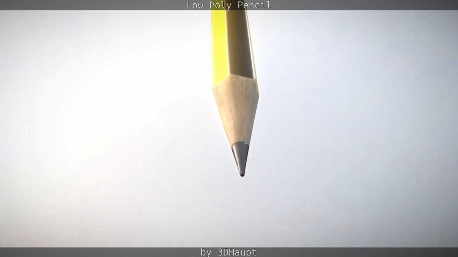 Pencil Lowpoly in sky Low-poly 3D model_31
