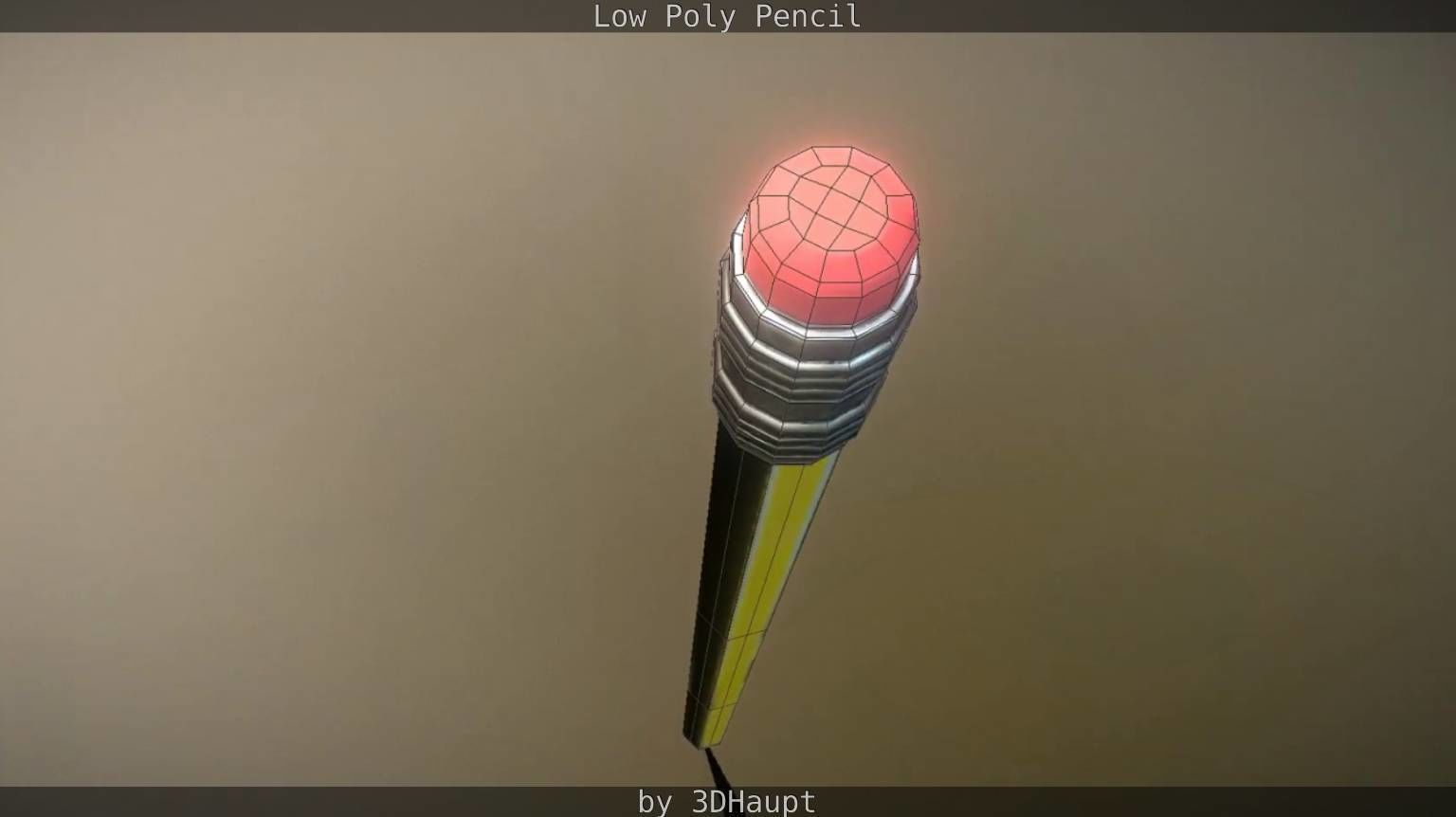 Pencil Lowpoly in sky Low-poly 3D model_54