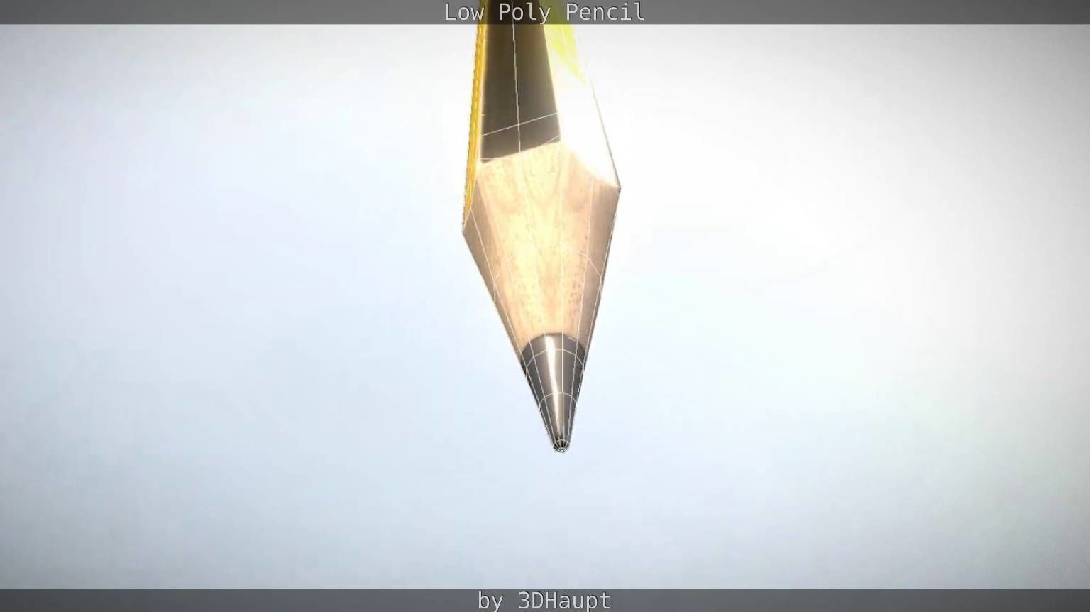 Pencil Lowpoly in sky Low-poly 3D model_66