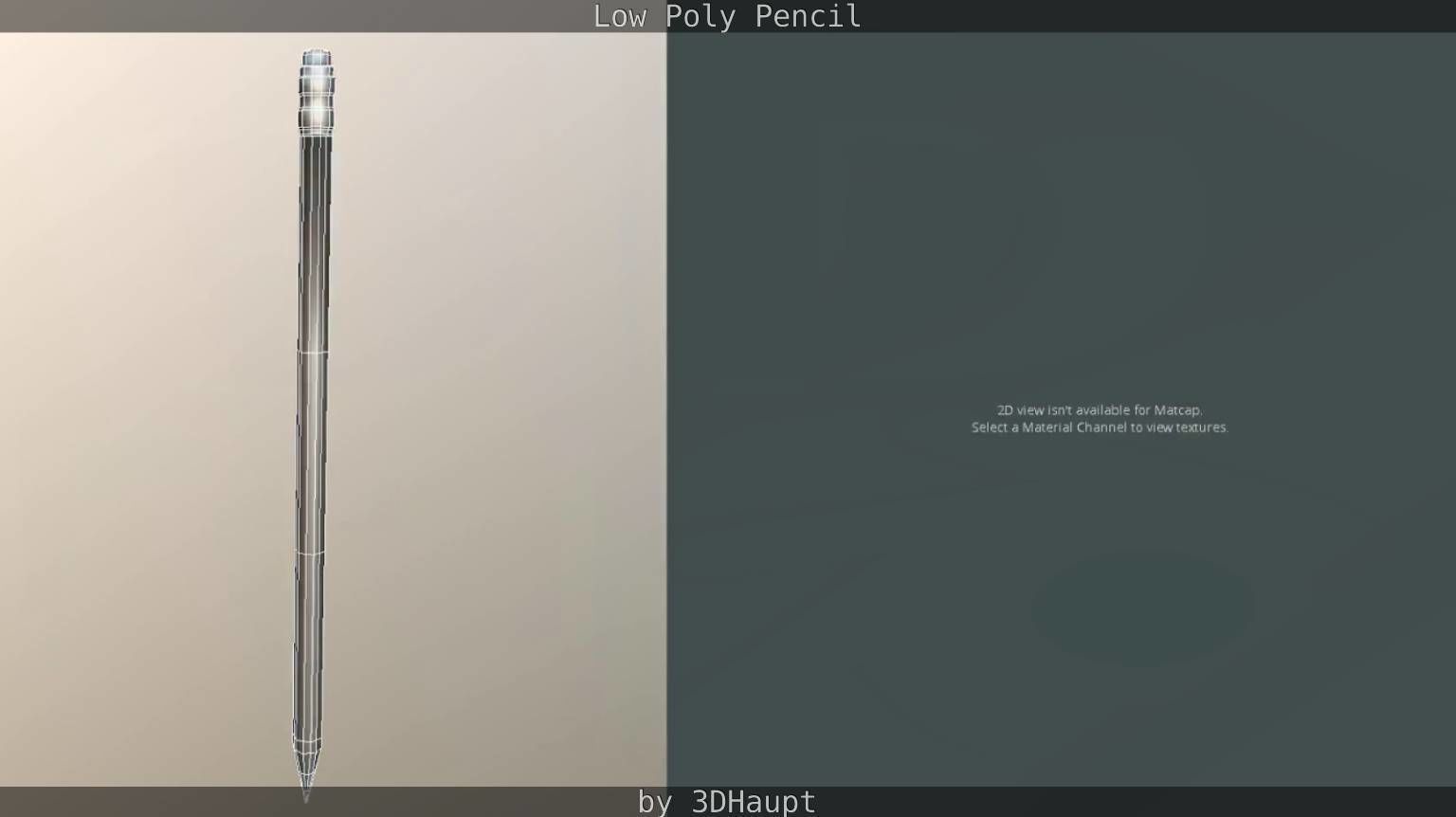 Pencil Lowpoly in sky Low-poly 3D model_92