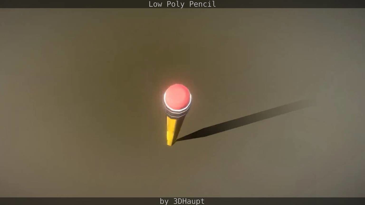 Pencil Lowpoly in sky Low-poly 3D model_35