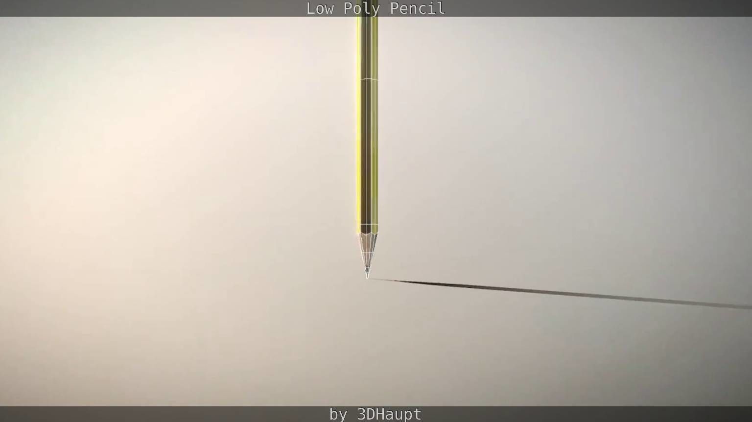 Pencil Lowpoly in sky Low-poly 3D model_73