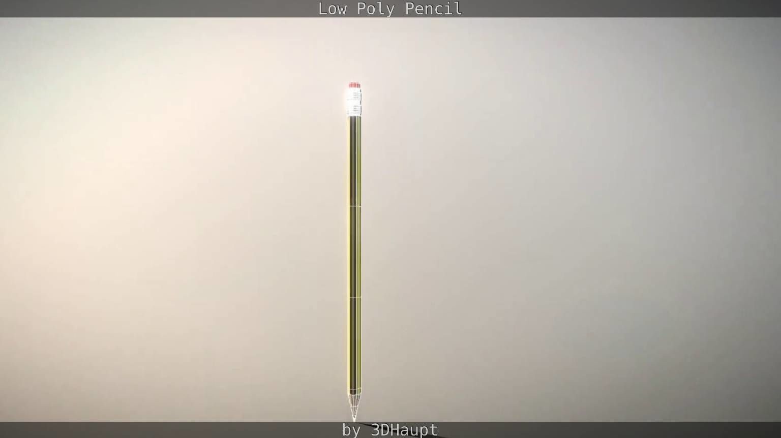 Pencil Lowpoly in sky Low-poly 3D model_75