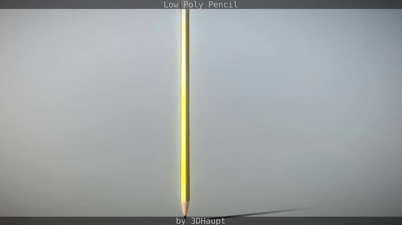 Pencil Lowpoly in sky Low-poly 3D model_18