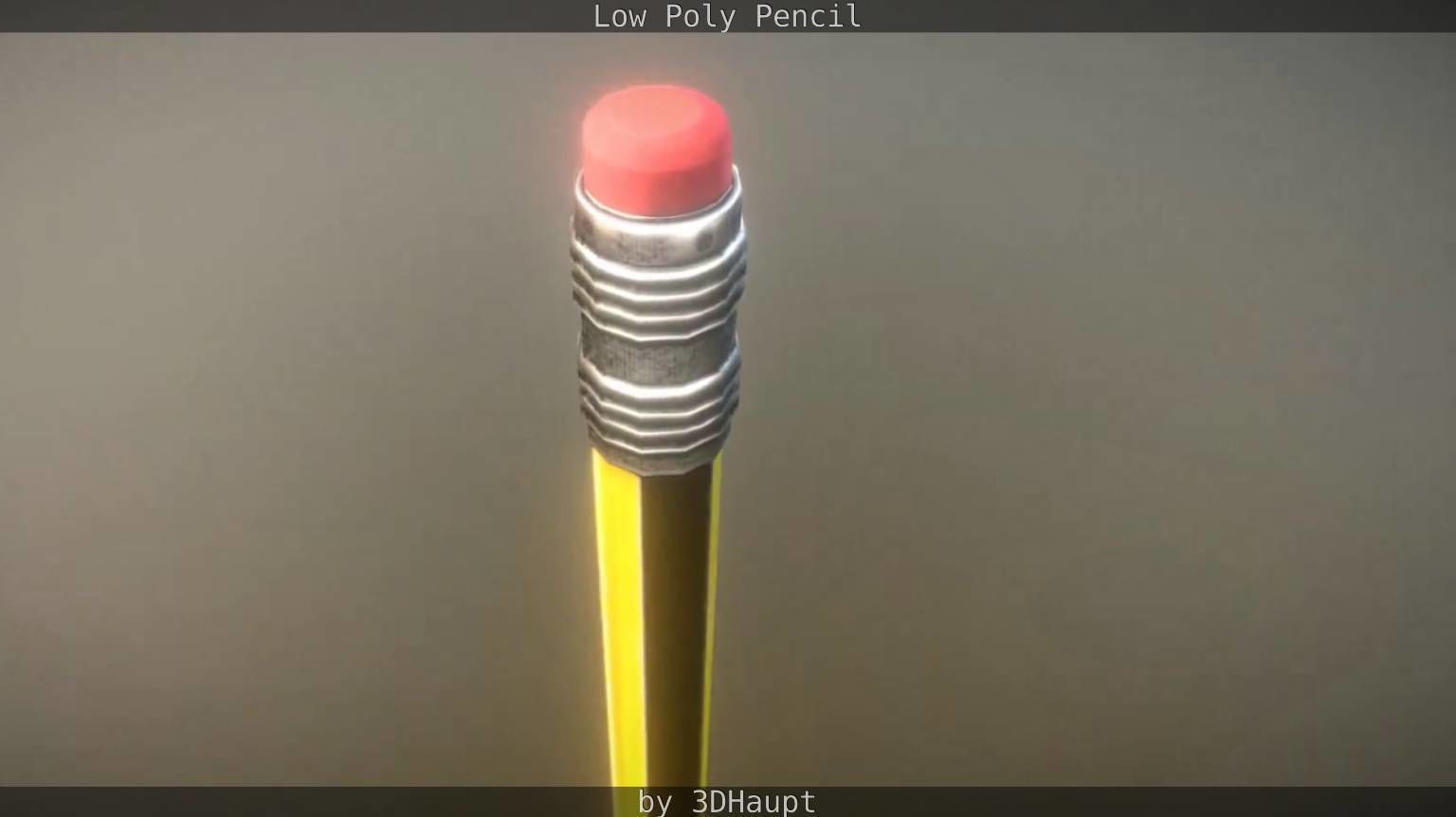 Pencil Lowpoly in sky Low-poly 3D model_44