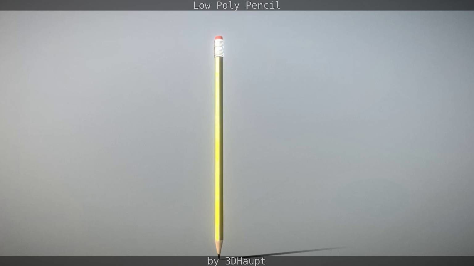 Pencil Lowpoly in sky Low-poly 3D model_17