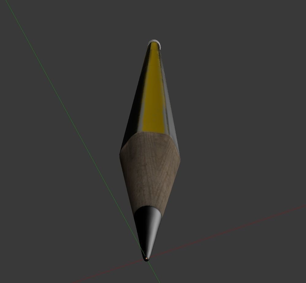 Pencil Lowpoly in sky Low-poly 3D model_11